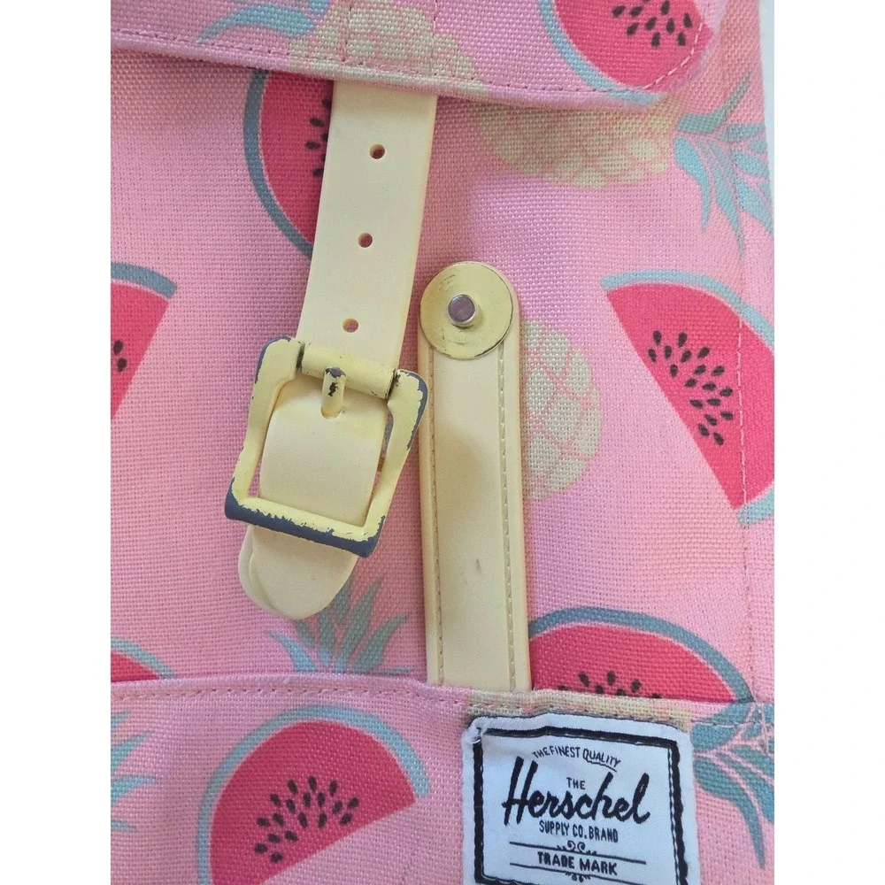 Herschel Supply Co Survey Kids Backpack Pink Watermelon Pineapple Fruit Print